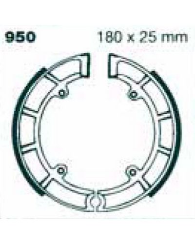 Machoires Frein Moto EBC Jeu de machoires EBC-950