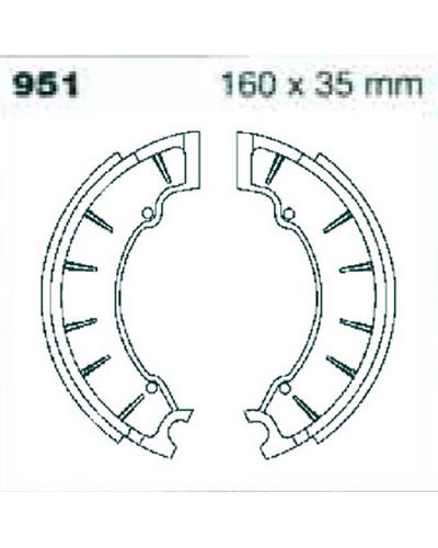 Machoires Frein Moto EBC Jeu de machoires EBC-951