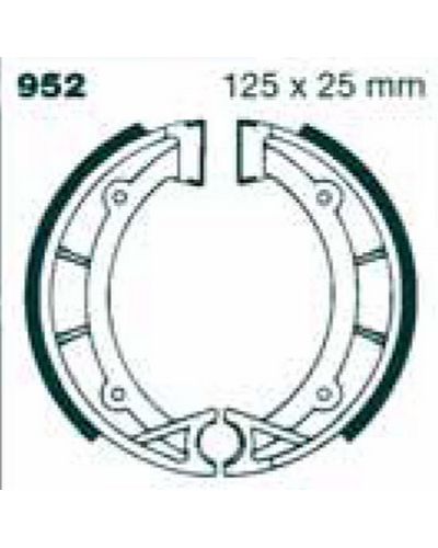 Machoires Frein Moto EBC Jeu de machoires EBC-952 Machoires Frein Moto EBC Jeu de machoires EBC-952