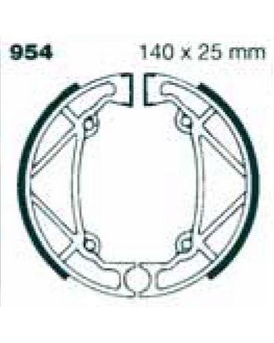 Machoires Frein Moto EBC Jeu de machoires EBC-954