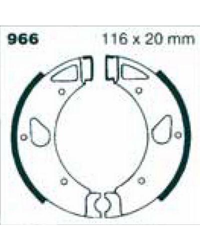 Machoires Frein Moto EBC Jeu de machoires EBC-966