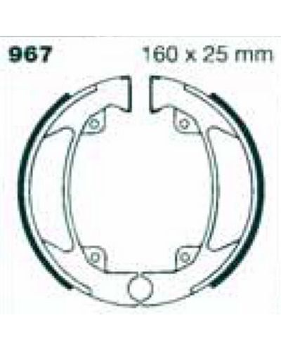 Machoires Frein Moto EBC Jeu de machoires EBC-967 Machoires Frein Moto EBC Jeu de machoires EBC-967
