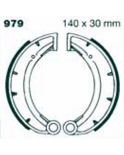 Machoires Frein Moto EBC Jeu de machoires EBC-979