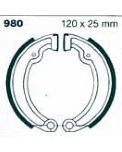 Machoires Frein Moto EBC Jeu de machoires EBC-980 Machoires Frein Moto EBC Jeu de machoires EBC-980