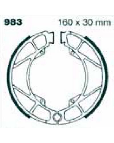 Machoires Frein Moto EBC Jeu de machoires EBC-983
