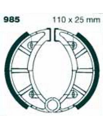 Machoires Frein Moto EBC Jeu de machoires EBC-985