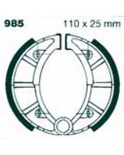 Machoires Frein Moto EBC Jeu de machoires EBC-985