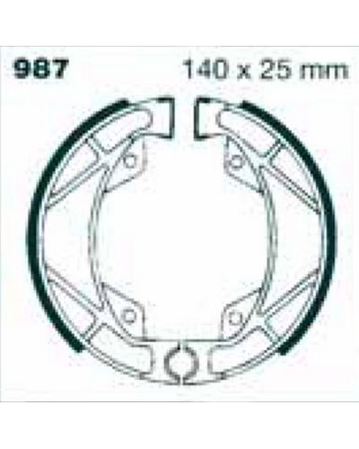 Machoires Frein Moto EBC Jeu de machoires EBC-987