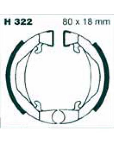 Machoires Frein Moto EBC Jeu de machoires EBC-H322