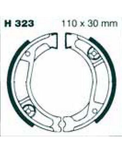 Machoires Frein Moto EBC Jeu de machoires EBC-H323