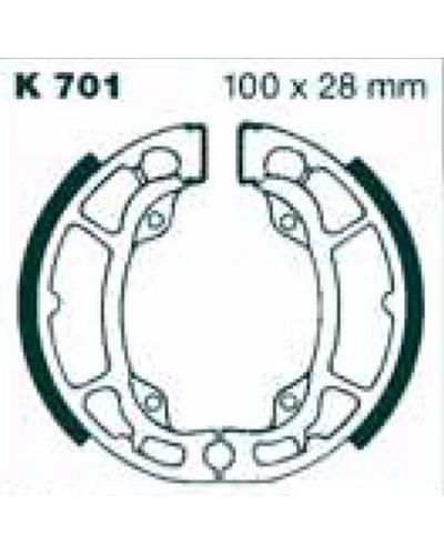 Machoires Frein Moto EBC Jeu de machoires EBC-K701