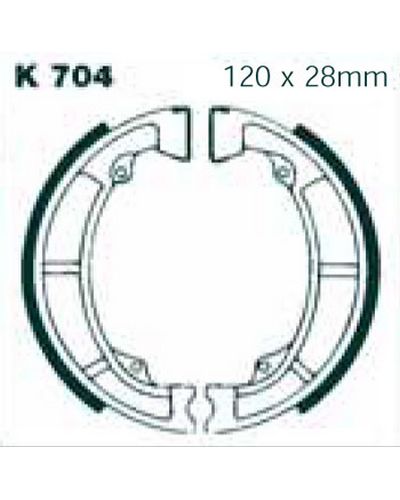 Machoires Frein Moto EBC Jeu de machoires EBC-K704