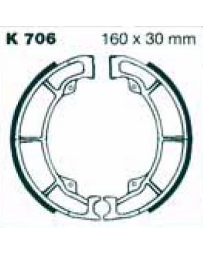 Machoires Frein Moto EBC Jeu de machoires EBC-K706