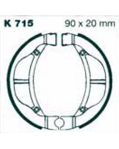 Machoires Frein Moto EBC Jeu de machoires EBC-K715