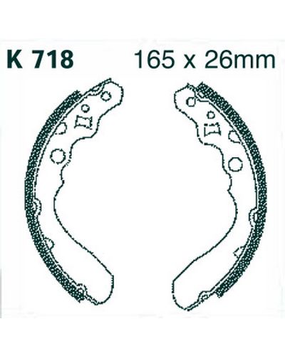 Machoires Frein Moto EBC Jeu de machoires EBC-K718