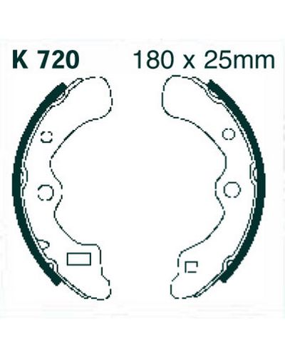 Machoires Frein Moto EBC Jeu de machoires EBC-K720