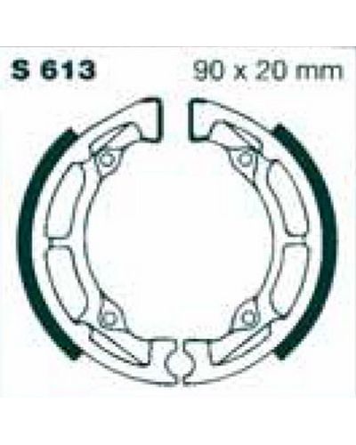 Machoires Frein Moto EBC Jeu de machoires EBC-S613