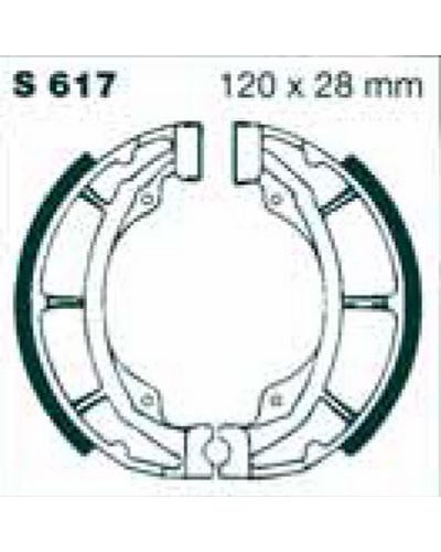 Machoires Frein Moto EBC Jeu de machoires EBC-S617