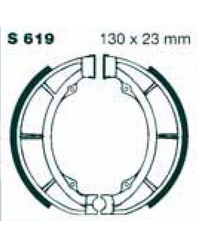 Machoires Frein Moto EBC Jeu de machoires EBC-S619