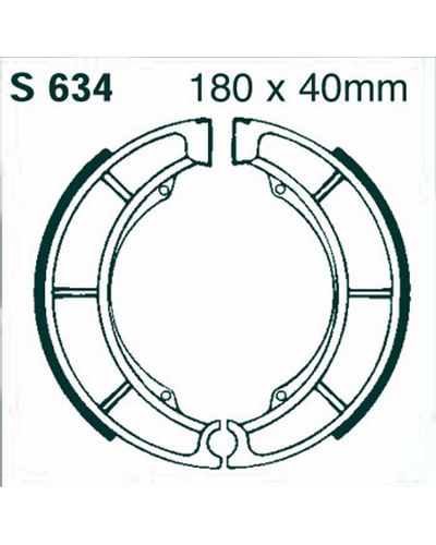 Machoires Frein Moto EBC Jeu de machoires EBC-S634