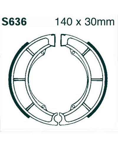 Machoires Frein Moto EBC Jeu de machoires EBC-S636