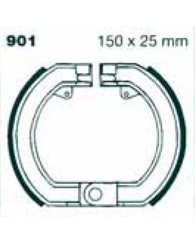 Machoires Frein Moto EBC Jeu de machoires EBC-V901