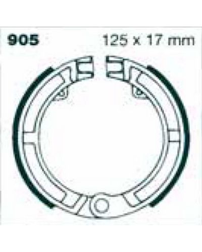 Machoires Frein Moto EBC Jeu de machoires EBC-V905