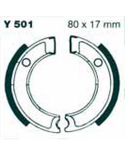 Machoires Frein Moto EBC Jeu de machoires EBC-Y501