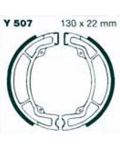 Machoires Frein Moto EBC Jeu de machoires EBC-Y507