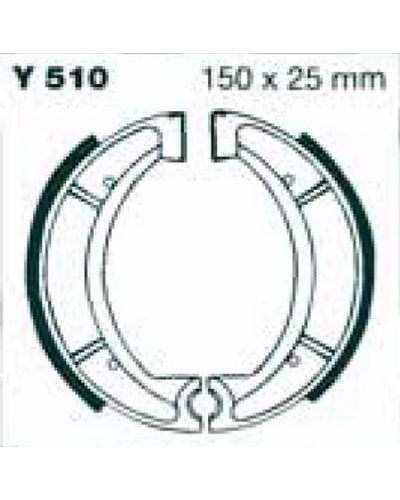 Machoires Frein Moto EBC Jeu de machoires EBC-Y510