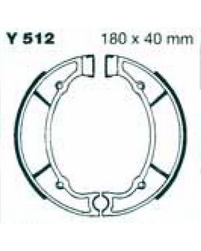 Machoires Frein Moto EBC Jeu de machoires EBC-Y512