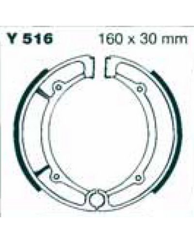 Machoires Frein Moto EBC Jeu de machoires EBC-Y516