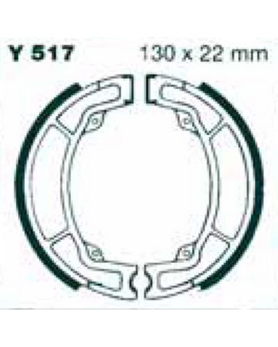 Machoires Frein Moto EBC Jeu de machoires EBC-Y517