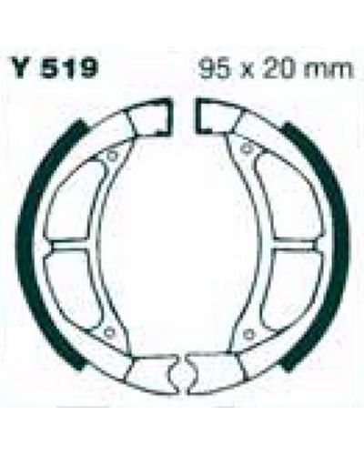 Machoires Frein Moto EBC Jeu de machoires EBC-Y519