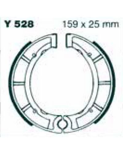 Machoires Frein Moto EBC Jeu de machoires EBC-Y528