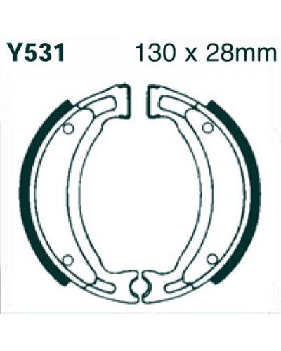 Machoires Frein Moto EBC Jeu de machoires EBC-Y531