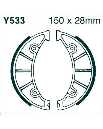 Machoires Frein Moto EBC Jeu de machoires EBC-Y533