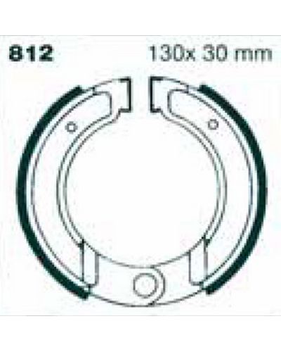 Machoires Frein Moto EBC Jeu de machoires rainurées EBC-812G