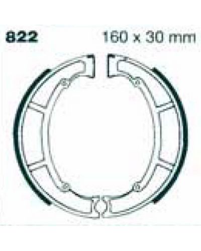 Machoires Frein Moto EBC Jeu de machoires rainurées EBC-822G