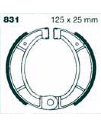 Machoires Frein Moto EBC Jeu de machoires rainurées EBC-831G