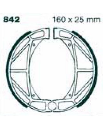 Machoires Frein Moto EBC Jeu de machoires rainurées EBC-842G