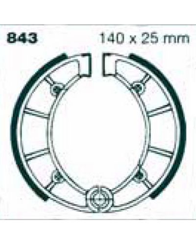 Machoires Frein Moto EBC Jeu de machoires rainurées EBC-843G