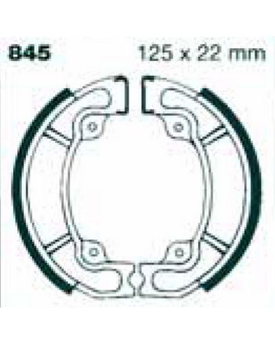 Machoires Frein Moto EBC Jeu de machoires rainurées EBC-845G