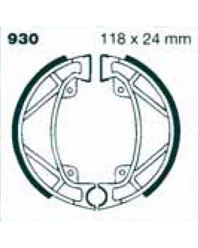 Machoires Frein Moto EBC Jeu de machoires rainurées EBC-930G