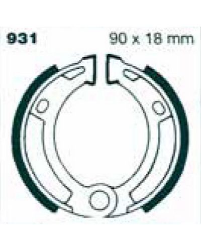 Machoires Frein Moto EBC Jeu de machoires rainurées EBC-931G