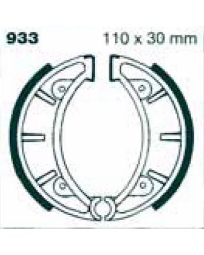 Machoires Frein Moto EBC Jeu de machoires rainurées EBC-933G