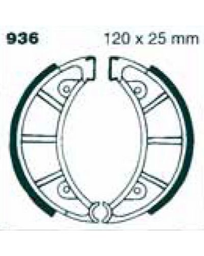 Machoires Frein Moto EBC Jeu de machoires rainurées EBC-936G