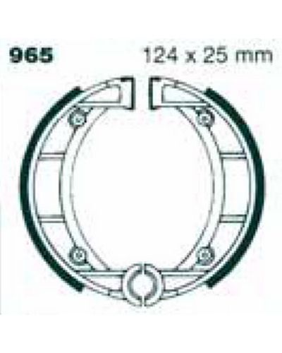 Machoires Frein Moto EBC Jeu de machoires rainurées EBC-965G Machoires Frein Moto EBC Jeu de machoires rainurées EBC-965G