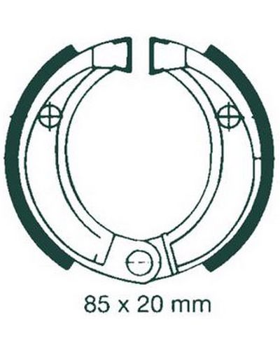 Machoires Frein Moto EBC Jeu de machoires rainurées EBC-H338G