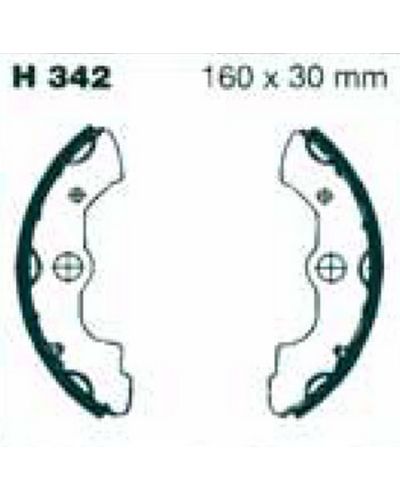 Machoires Frein Moto EBC Jeu de machoires rainurées EBC-H342G